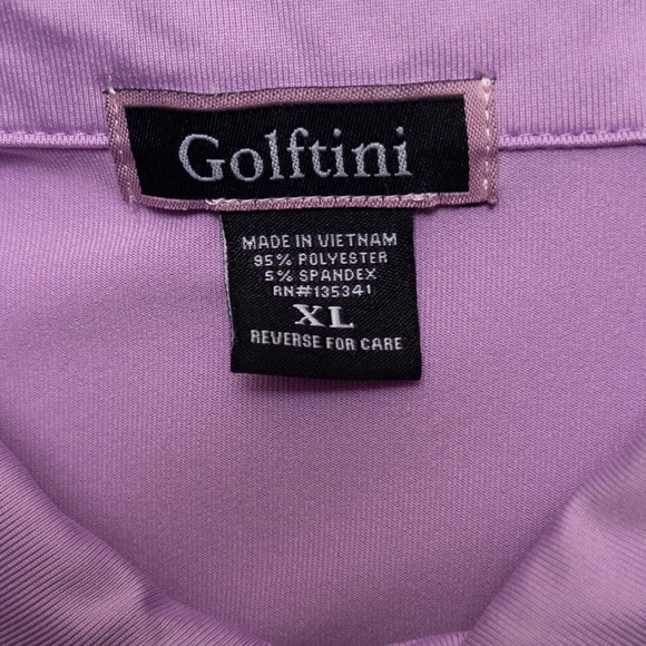 Golftini Womens XL Sleeveless Zip Tech Polo Lavender Golf Tennis - Picture 4 of 12